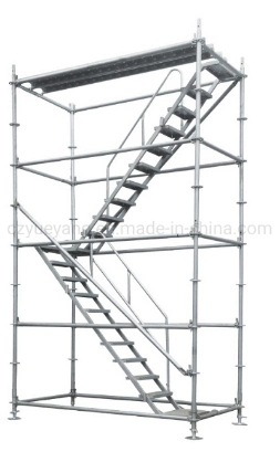 Steel Galvanized Ringlock Scaffolding Tower with Stair for Aerial Work with ANSI Certificated