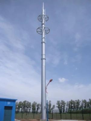 Heißer Verkauf Stahlturm Kommunikationsmast Hochwertiger verzinkter Antennenturm Einzelrohr-Kommunikationsmonopolturm